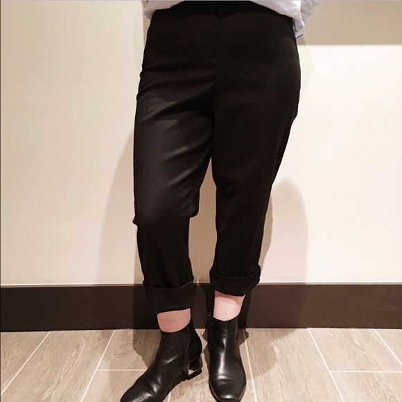 Black high rise trousers