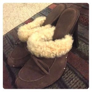 Chocolate Michael Kors Mules