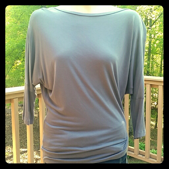 American Apparel back drop blouse