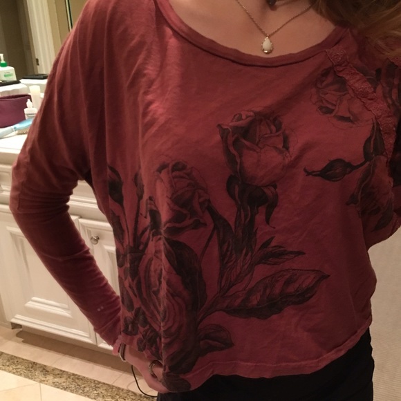 project social floral print long sleeve