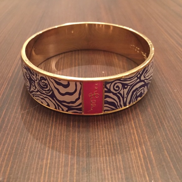 Navy, white, pink and gold Lilly Pulitzer bangle