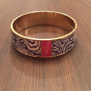Navy, white, pink and gold Lilly Pulitzer bangle