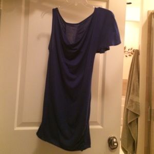 One sleeve blue/purple blouse