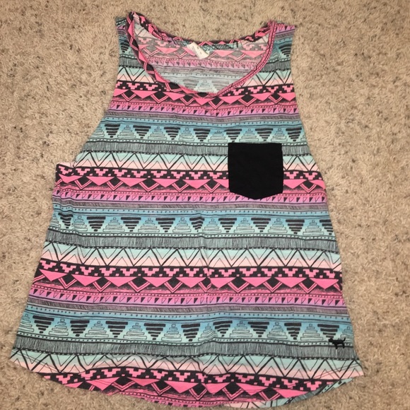 VS-Pink Aztec print tank