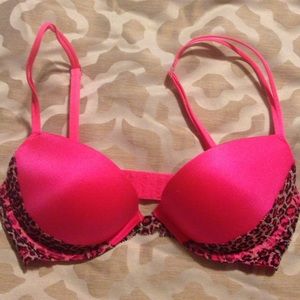 Hot Pink & Cheetah PINK Victoria's Secret Bra