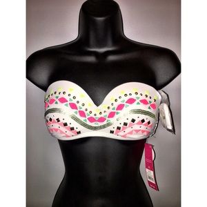 White Multi Stud Bandeau