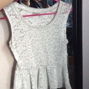 White lace top