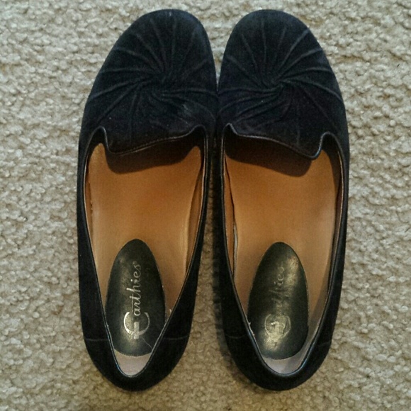 Earthies suede structured flat