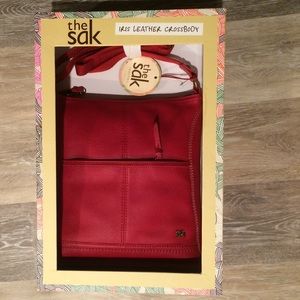 The Sak Iris red leather crossbody bag