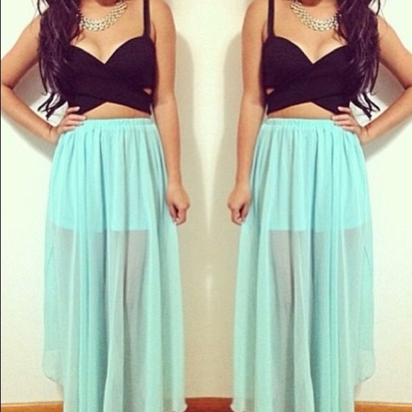 Express Sheer maxi skirt