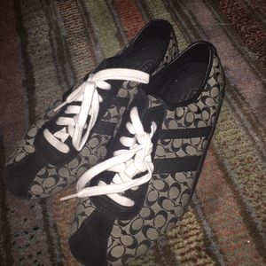 Black and Grey Coach Sneakers
