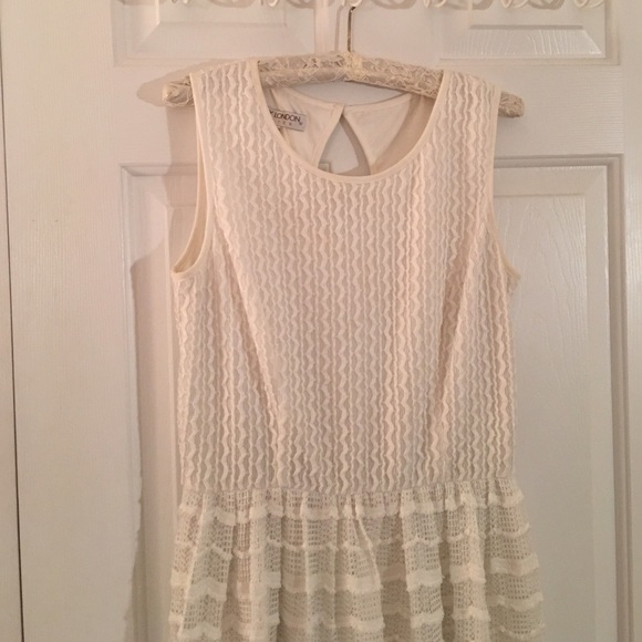 White Maggy London Sleeveless Dress - Worn ONCE!