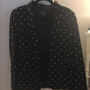 Madewell polka dot black and white blazer