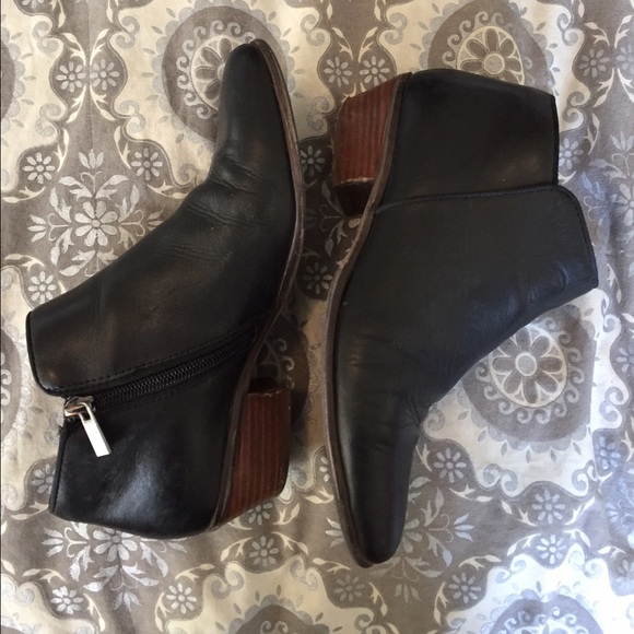 Black Leather Booties