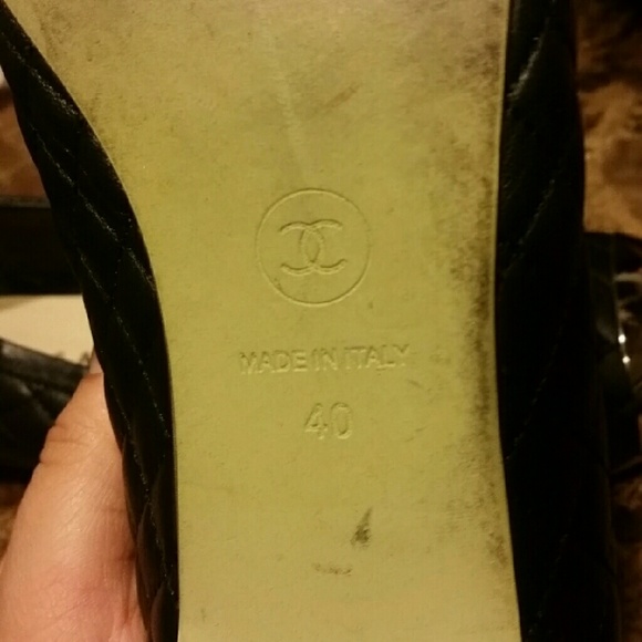 Vintage Chanel gold toe black quilted flats - Picture 4 of 4