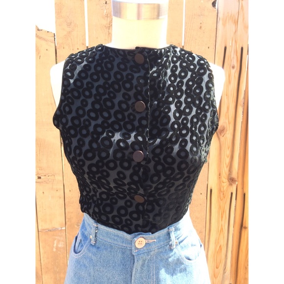 vintage velvet vest