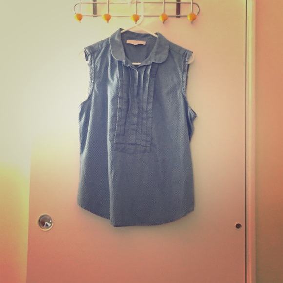 LOFT polka dot blouse