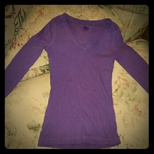 "So" purple long sleeve shirt