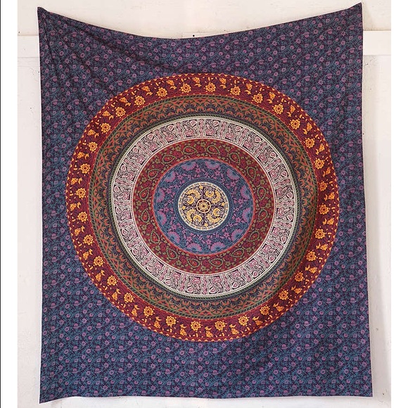 UO Plum and Bow Medallion Tapestry