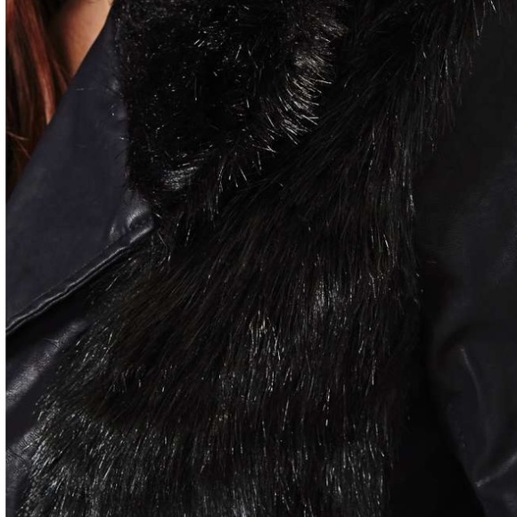 Faux Fur/Leather Jacket - Picture 3 of 4