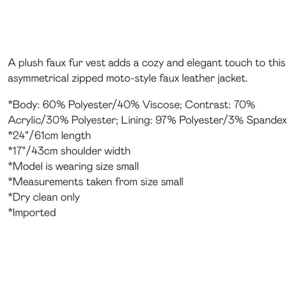 Faux Fur/Leather Jacket - Picture 4 of 4