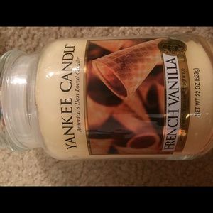 Yankee candle- large jar. French vanilla scented