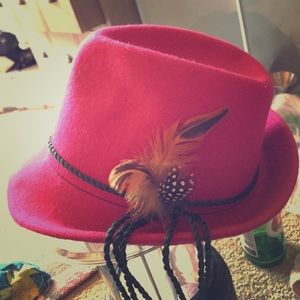 Pink fedora