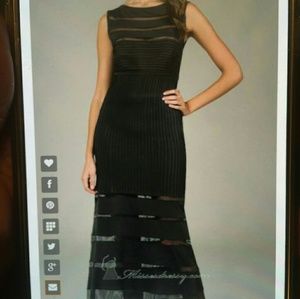 Tadashi long  black evening dress