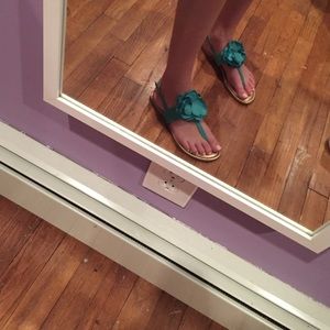 BCBGeneration teal blue sandals.