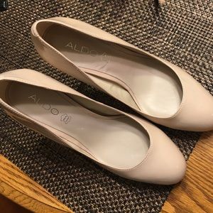 ALDO Nude colored pumps.