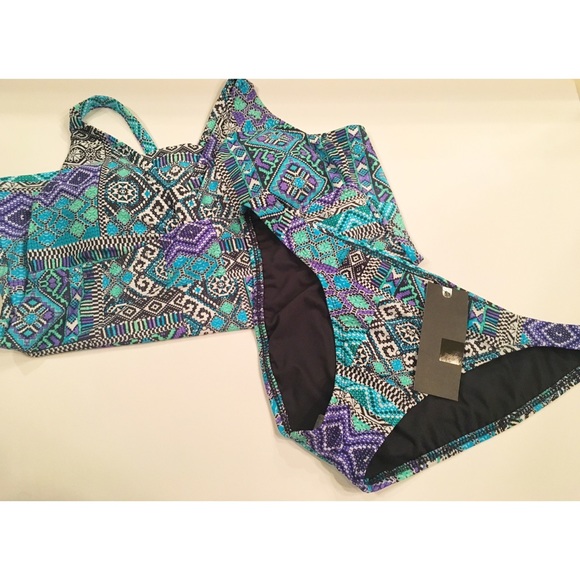 Multi Color Tankini - Picture 2 of 2