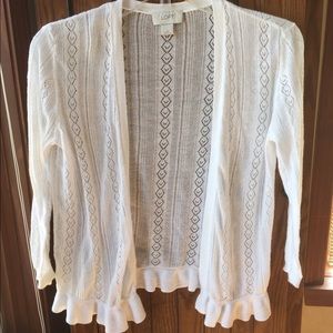 Ann Taylor Loft Sheer Knit Bolero Sweater