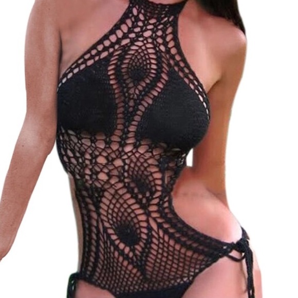 One left! One piece crochet swim wear
