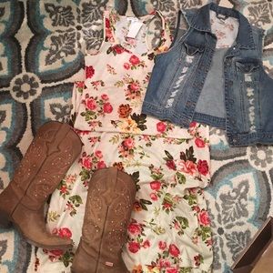 Long maxi dress floral patter