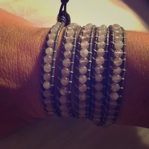 Pink and gray Lulu Dharma bracelet