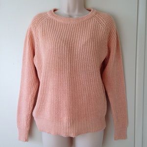Soft Light Pink Cable Knit Sweater