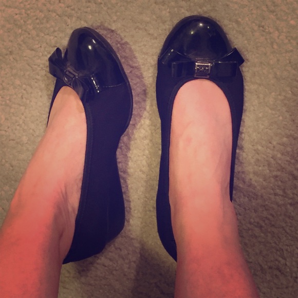 Anne Klein Sport flats with small wedge.
