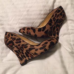 Nine West cheetah print heels