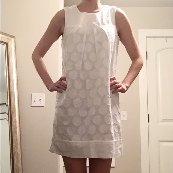 SALE ✨ White Polka Dot Shift Dress