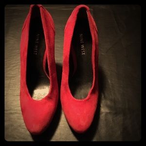 Red Nine West Heels