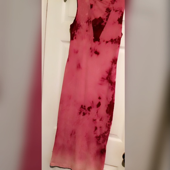 Berry & Pink Tie-dyed / Ombre Dress - Picture 2 of 4
