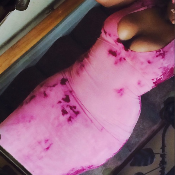 Berry & Pink Tie-dyed / Ombre Dress - Picture 4 of 4