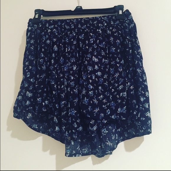 Blue floral skirt