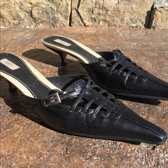 Prada Slip-Ons with Kitten Heel