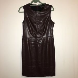 Cynthia Steffe Oxblood  Faux Leather Dress Isla