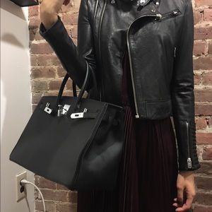 Additional photos for black Birkin-inspired bag