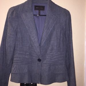 BCBG MaxAzria Murphy Ruched One Button Jacket M