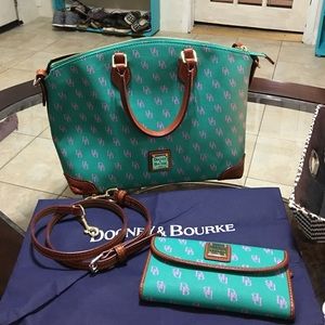 Dooney & Burke Gretta Satchel and Checkbook Wallet