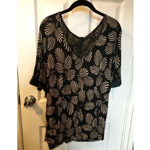 Ted Baker V-neck Tunic Blouse