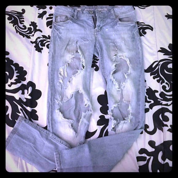 Extremely Distressed Skinny Jeans